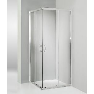 BOX DOCCIA ANGOLARE PORTA SCORREVOLE 75X75 CM TRASPARENTE SERIE N