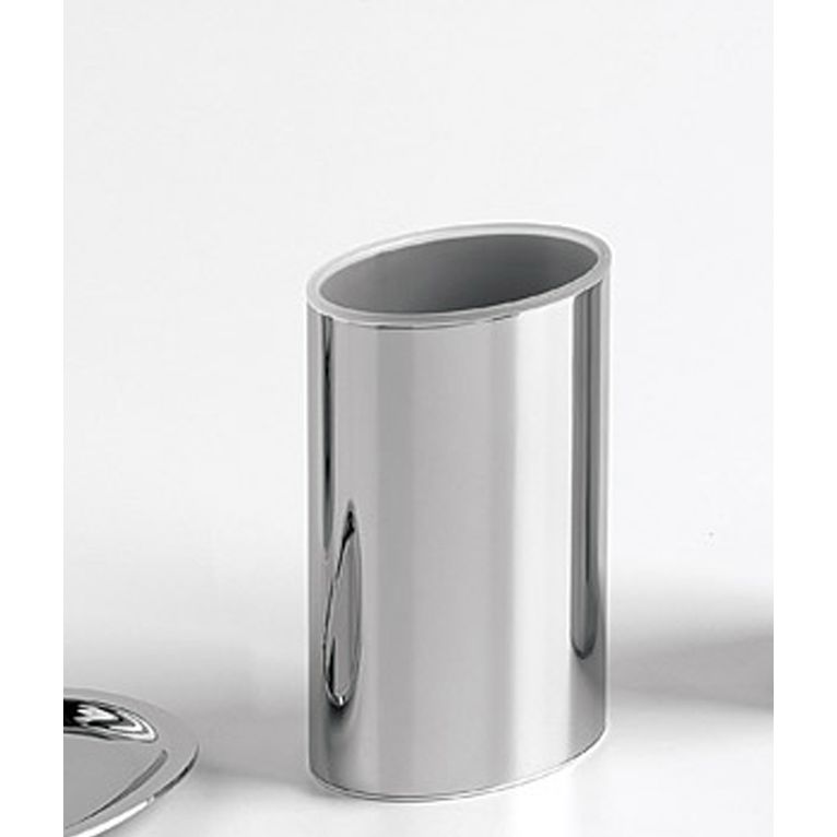 porta spazzolini da appoggio ovale cromo serie dot capannoli