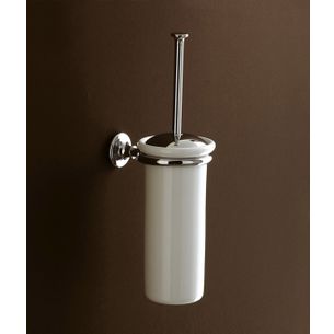 SCOPINO DA PARETE CROMO E CERAMICA BIANCO SERIE AREA CAPANNOLI