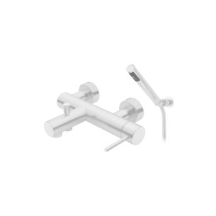 MISCELATORE MONOCOMANDO VASCA MINIMAL BIANCO OPACO MINIMAL MN10 DXC CON KIT DOCCIA