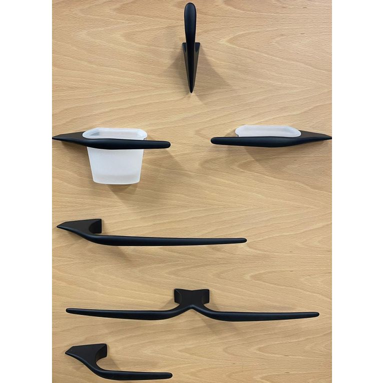 set completo mu 1 porta asciugamani doppio porta salviette porta sapone porta spazzolino portarotolo appendiabito serie mu capannoli