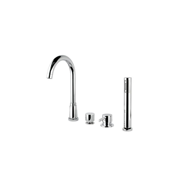 miscelatore monocomando bordo vasca 4 fori saturno sa15