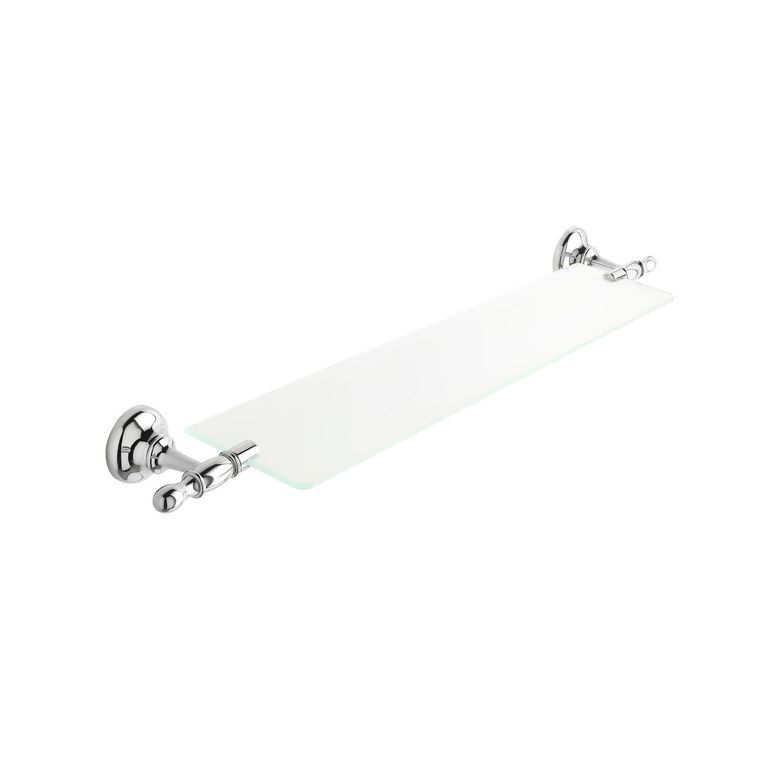 mensola cromo e vetro satinato linea serie900 capannoli