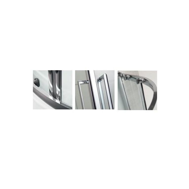  box doccia semicircolare 80x80 cm trasparente altezza 190 cm serie f