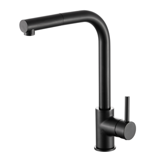 MISCELATORE CUCINA CON DOCCIA ESTRAIBILE IN OTTONE NERO OPACO SERIE MC