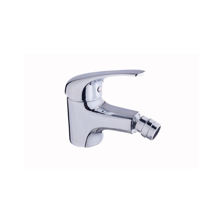 miscelatore monocomando per bidet cromato con piletta pop up 1" 1/4 e flessibili serie alice