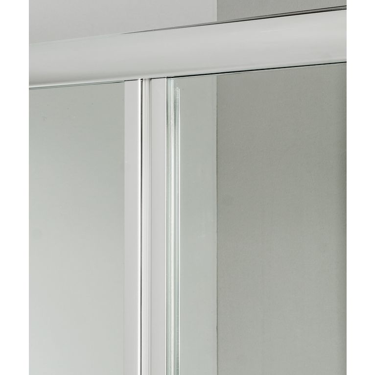 box doccia 3 lati con 2 ante fisse e porta a soffietto 80x80x80 cm trasparente