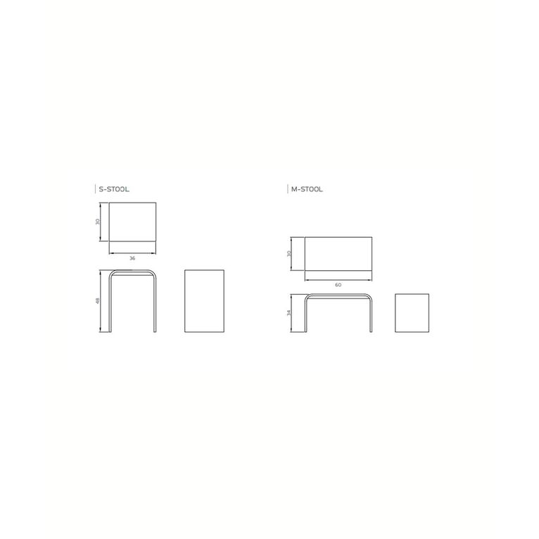 panche da bagno 30x60 cm in luxolid - stool