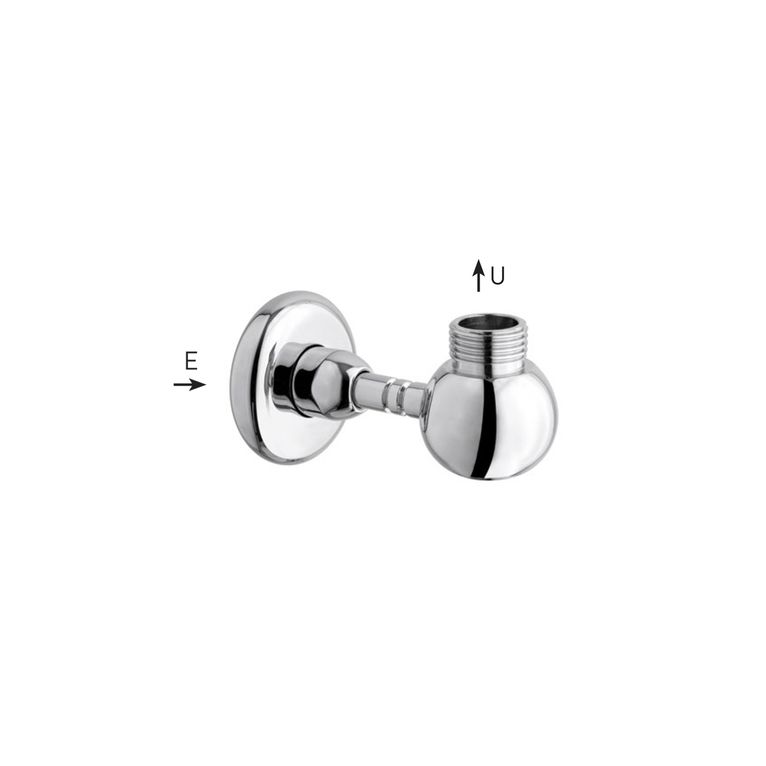 supporto inferiore in ottone per colonne con presa acqua incasso u 3/4'' -e 1/2'' - 3960