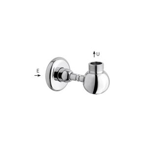 SUPPORTO INFERIORE IN OTTONE PER COLONNE CON PRESA ACQUA INCASSO U 3/4'' -E 1/2'' - 3960