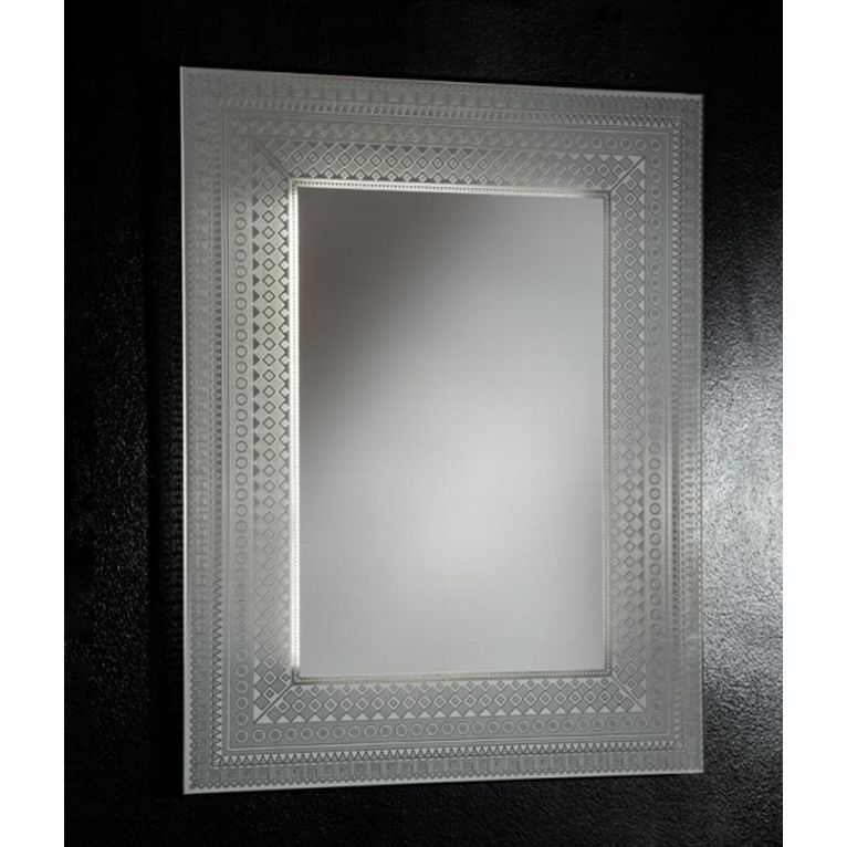 specchio con decori satinati art. 1013 c serie la progetto x-tra