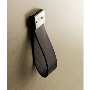 PORTA ASCIUGAMANI DA BIDET CROMO E CUOIO MARRONE SERIE BAIO CAPANNOLI