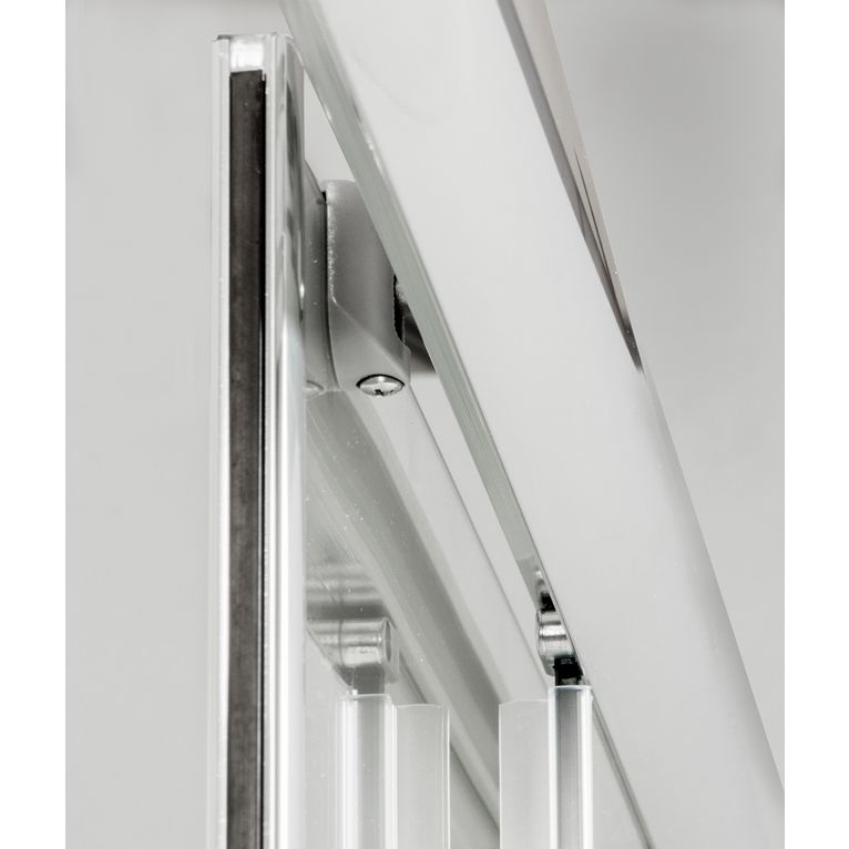 box doccia 70x140x70 cm 3 lati con 2 ante fisse e porta scorrevole opaco