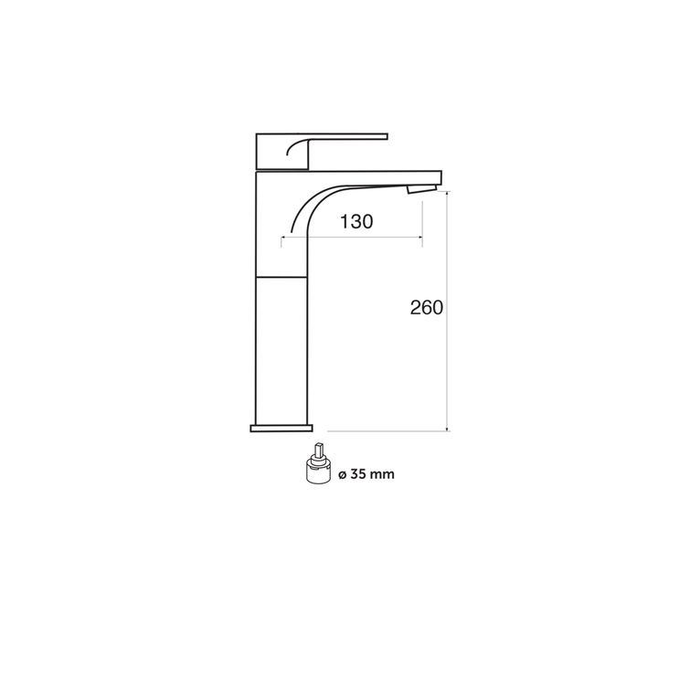 miscelatore monocomando lavabo alto con scarico pop-up spring sp21