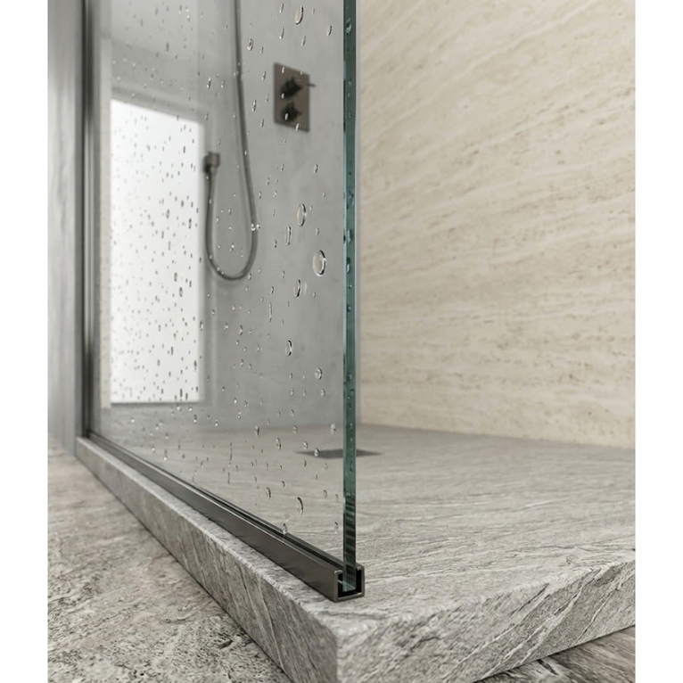 parete doccia walk in 100 cm serie dark trasparente