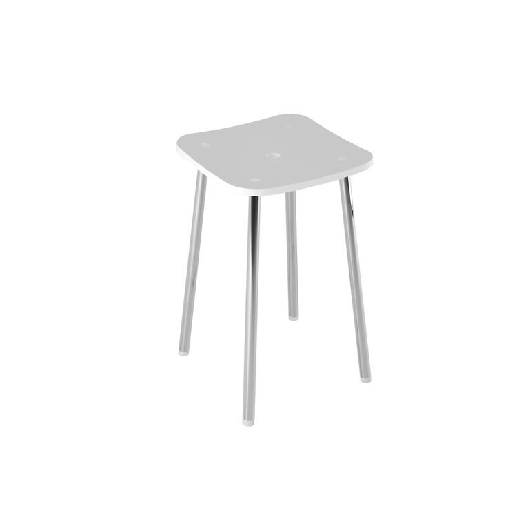 sgabello in corian bianco art. bend 20.34 serie la progetto
