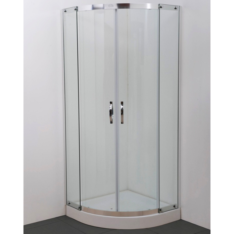 box doccia 80x80 cm semicircolare scorrevole trasparente serie gemma