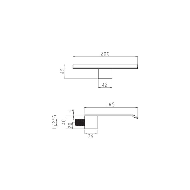 bocca cascata a parete attacco da 1/2''. b15 - inox