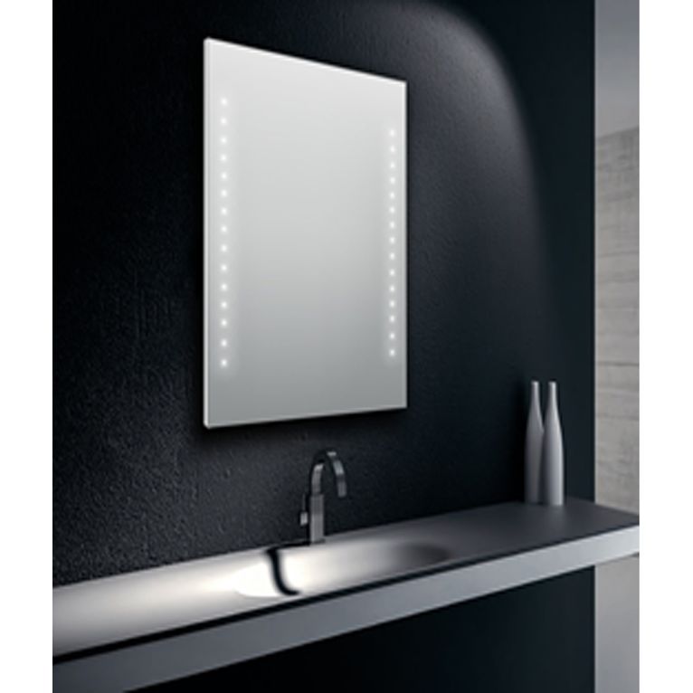 specchio filo lucido 80x60 cm retroilluminato strip led 