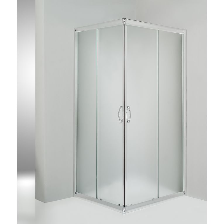 box doccia angolare porta scorrevole 60x99 cm opaco