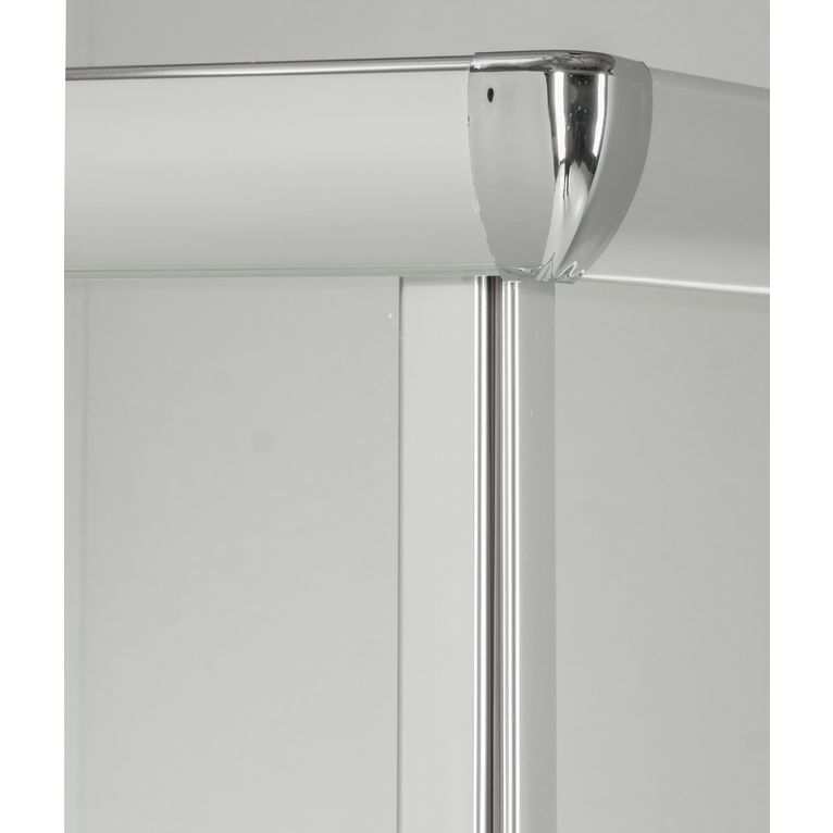 box doccia 95x65x95 cm 3 lati porta scorrevole opaco