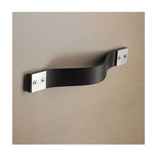 PORTA ASCIUGAMANI CROMO E CUOIO MARRONE SERIE BAIO CAPANNOLI