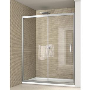 PORTA DOCCIA SCORREVOLE 120 CM TRASPARENTE ALTEZZA 190 CM SERIE F
