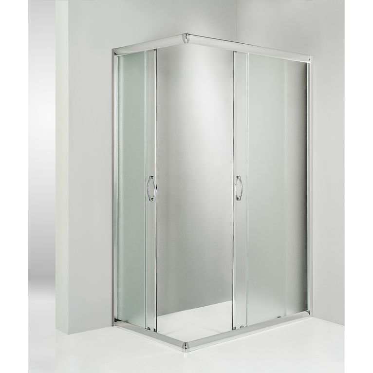 box doccia angolare porta scorrevole 65x65 cm opaco serie n