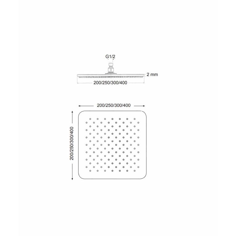 soffione lisbona sd3425 in acciaio ultrasottile serie sphera