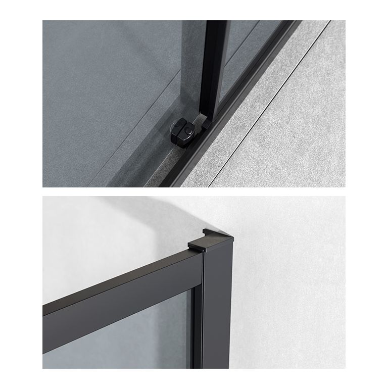 box doccia angolare porta scorrevole 65x90 cm fume' serie dark