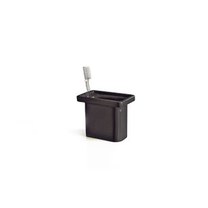 PORTA SPAZZOLINI DA APPOGGIO CERAMICA NERO SERIE CUT CAPANNOLI