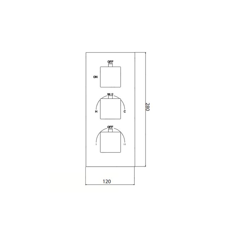 miscelatore tm3vq in ottone termostatico doccia incasso serie sphera