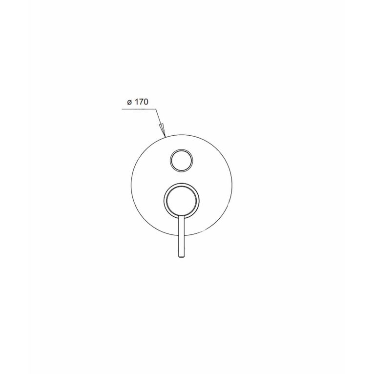 miscelatore doccia ru 2vto in ottone incasso serie sphera