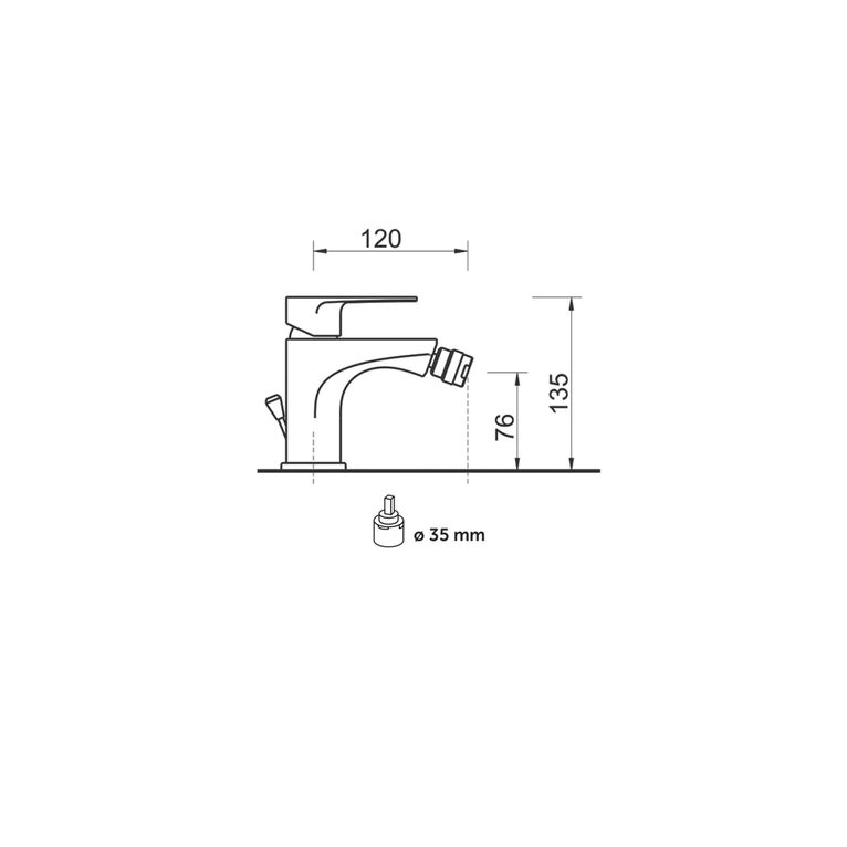 miscelatore monocomando bidet con scarico pop-up summer sr30