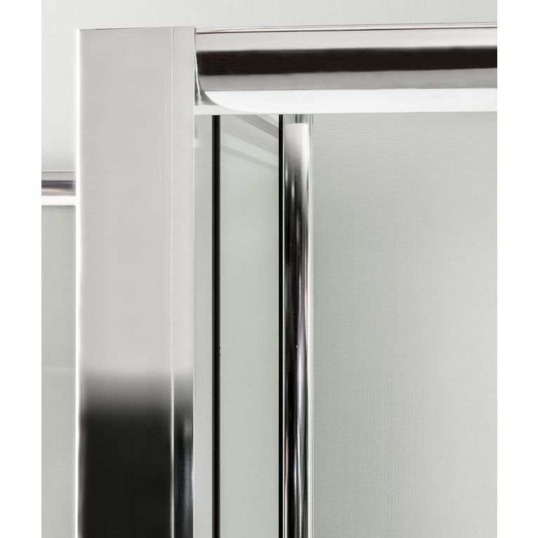 box doccia 3 lati con 2 ante fisse e porta scorrevole 85x100x85 cm opaco