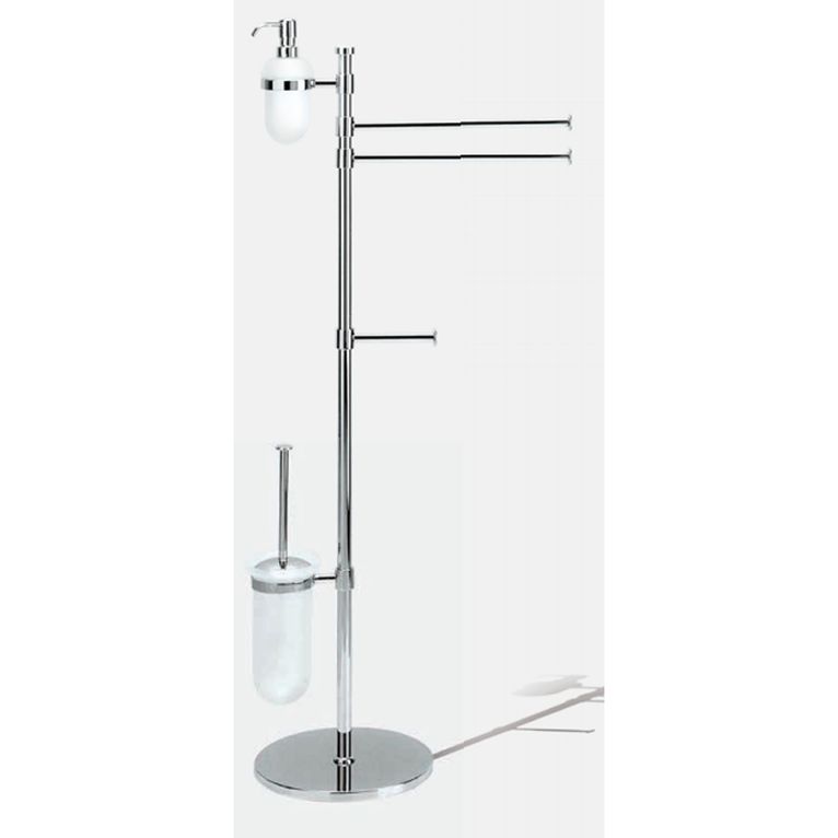 pianatana dosapone porta asciugamani portarotolo scopino componibile da terra cromo cromo serie spazio capannoli