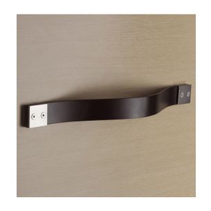 PORTA ASCIUGAMANI CROMO E CUOIO MARRONE 55 CM SERIE BAIO CAPANNOLI