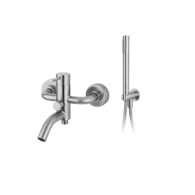 miscelatore monocomando vasca inox 316 ix10 dc con kit doccia