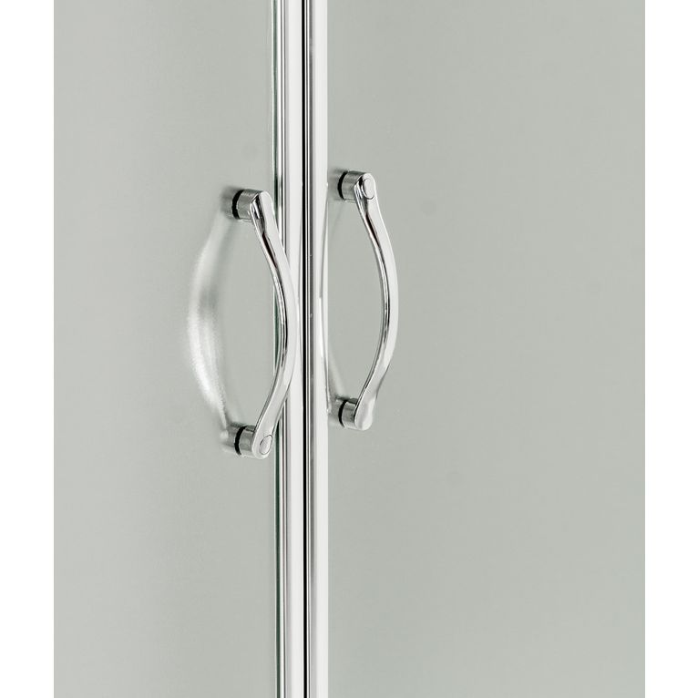 box doccia 60x165x60 cm 3 lati con 2 ante fisse e porta scorrevole opaco