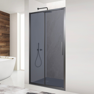 PORTA DOCCIA SCORREVOLE 110 CM FUMÈ SERIE DARK