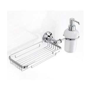 GRIGLIA CON DOSASAPONE CROMO E CERAMICA BIANCO LINEA SERIE900 CAPANNOLI