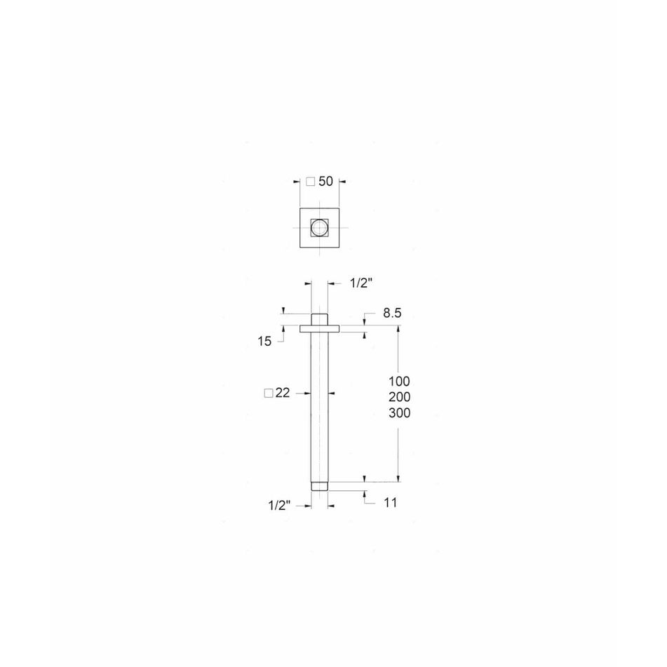 braccio-doccia-a-soffitto-bd6051-in-ottone-serie-sphera
