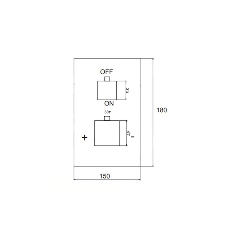 miscelatore tm4vq in ottone termostatico doccia incasso serie sphera