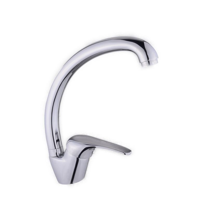 miscelatore lavello laterale cromato con canna girevole completo di flessibili serie alice