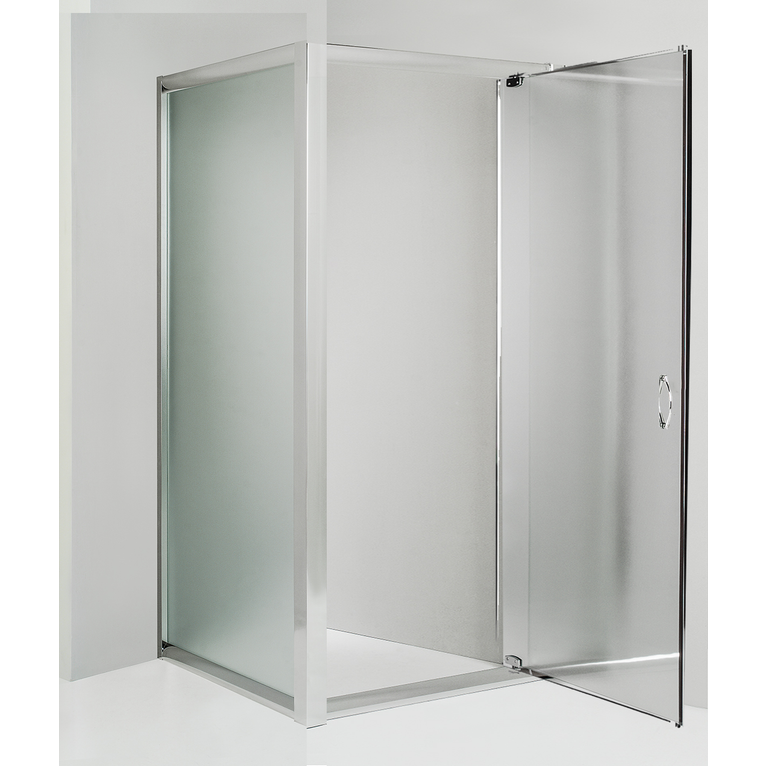 box doccia angolare anta fissa porta battente 70x90 cm opaco