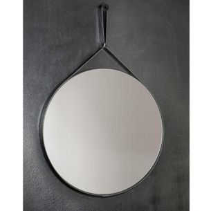 SPECCHIO ROTONDO CON STRINGA IN ECOPELLE ART. 1102 SERIE LA PROGETTO X-TRA