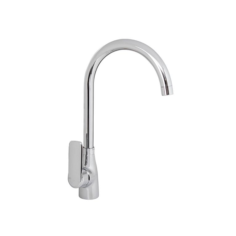 miscelatore cucina canna alta cromato completo di flessibile serie hh