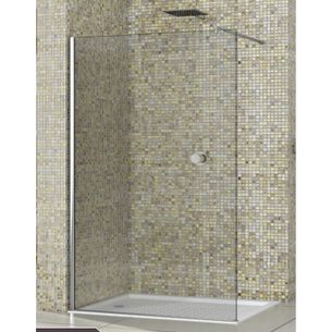 PARETE DOCCIA WALK IN 120X200h CM CRISTALLO 8MM TRASPARENTE - 1 BRANCETTO -V1