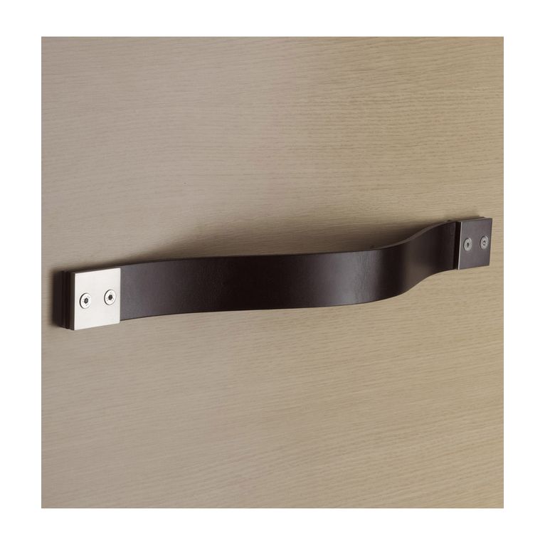 porta asciugamani cromo e cuoio marrone 55 cm serie baio capannoli