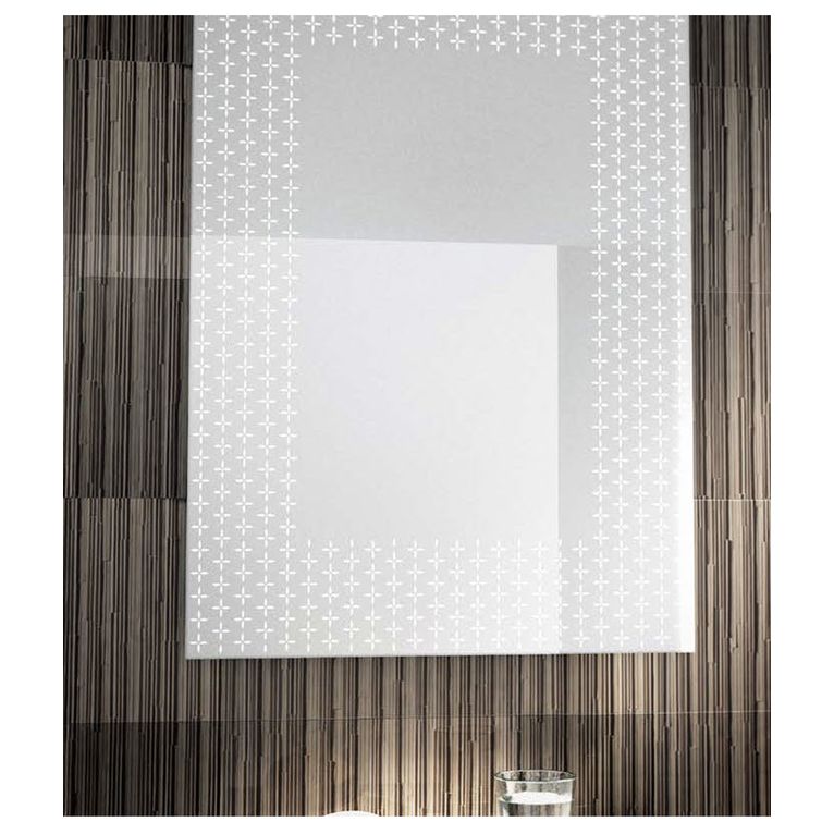 specchio con decori satinati 120x80 cm art 1015-d serie la progetto